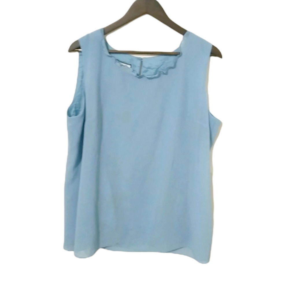 Misty Lane Evening 16 Powder Blue Top Plus